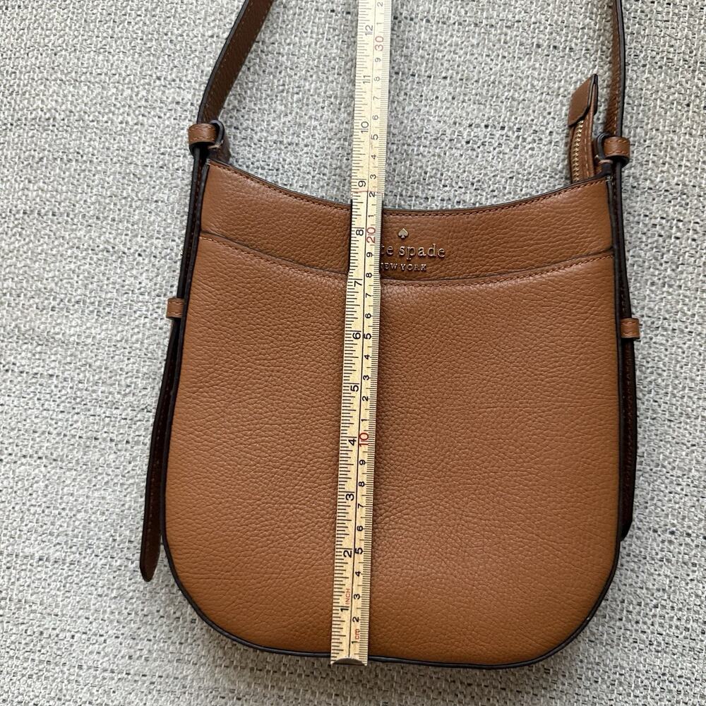 Kate Spade Leila Pebbled Leather Crossbody Purse Warm Ginger Minimalist Classic - Picture 11 of 16